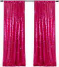PartyDelight Hot Pink Sequin Backdrop Curtains 2x8ft 2 Panels by PartyDelight