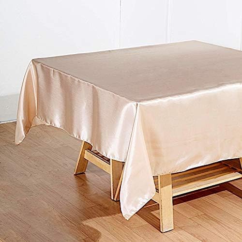 Balsa Circle 10 pcs 72x72 inch Beige Square Tablecloth Satin Fabric Overlays Linens | Table Cloths Cover for Wedding Party Banquet Reception Events Decoration Kitchen Dining Events Kitchen Dining - Image 5