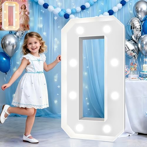 Pooqla 3 FT Marquee Letters, Light Up Letter O, Cool White and Warm White by Pooqla