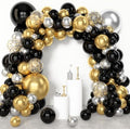 Amandir 153pcs Black and Gold Balloons Arch Garland Kit Different Sizes by Amandir