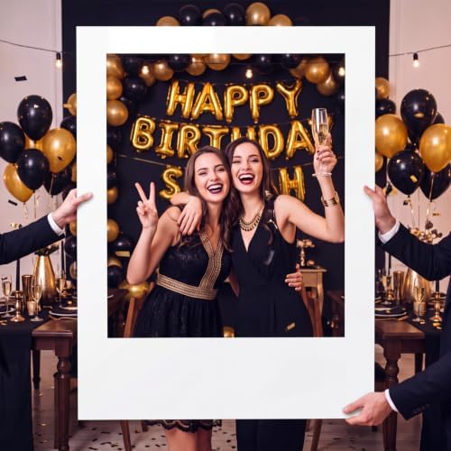 Beeveer 40 x 30 in Large Photo Booth Selfie Frame Props, White Vertical - Image 4