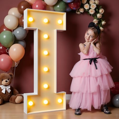 imprsv 4FT Marquee Letters, Large Light Up Letters I Sign for Party Decor by Letsmakeitimpressive