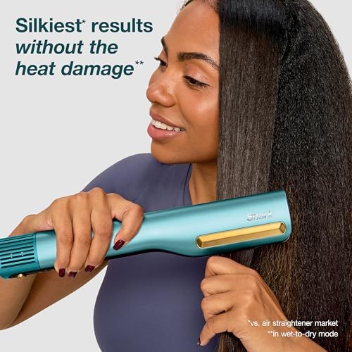 Shark SilkiPro Air Straightener & Blow Dryer, Flat Iron, Rose, HT400PK - Image 2