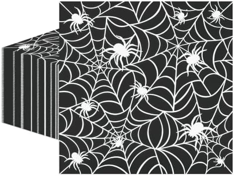 Halloween Napkins, 50 Count 2-Ply Spider Web Paper Napkins by Unknown