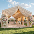 20ftx40ft Camel Khaki Ceiling Curtain for Wedding Parties by PartyVillage