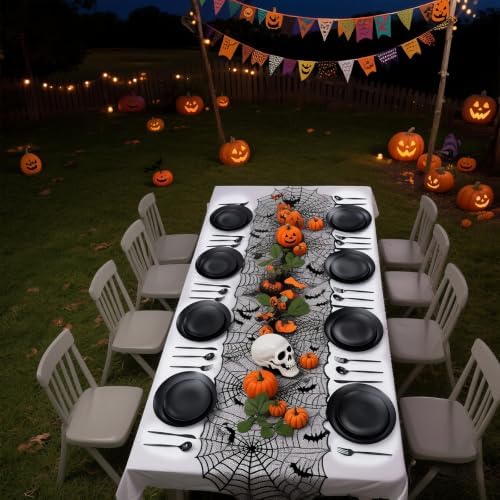 ejonirinjonir 150pcs Frosted Black Plastic Plates Plastic Plate for Wedding - Image 4