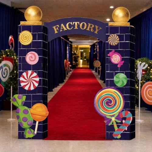 Candy Themed Party Decorations, Purple Candy Arch Backdrop Set - Image 3