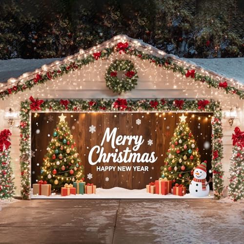 HOMETITUTE Merry Christmas New Year Garage Banner 13x6ft - Image 3