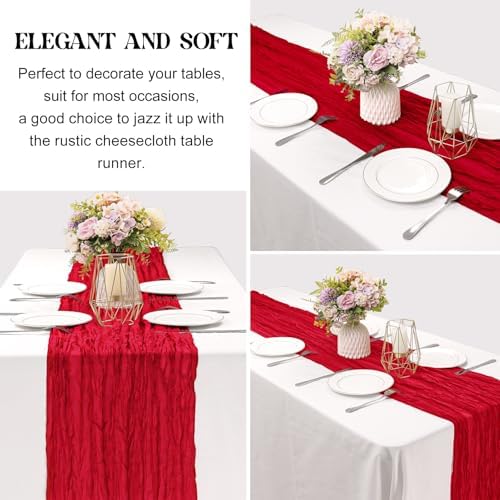 10FT Cheesecloth Table Runner Boho Party Home Decorations - Image 4