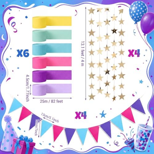 Frienda 14 Pcs Vibrant Party Decorations Set for Fancy Birthday Party - Image 2