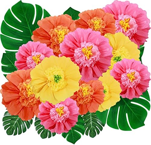 Canlierr 80 Pack Tropical Party Decorations Tissue Paper Hibiscus Palms Set by Canlierr