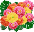 Canlierr 80 Pack Tropical Party Decorations Tissue Paper Hibiscus Palms Set by Canlierr