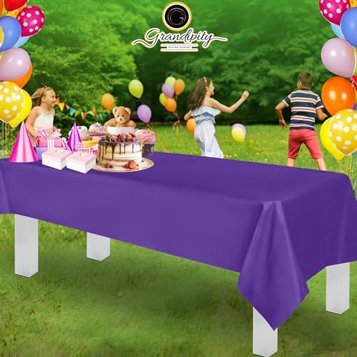 Grandipity Plastic Table Cloth Disposable 12 Pack 54” x 108” Rectangle - Image 6