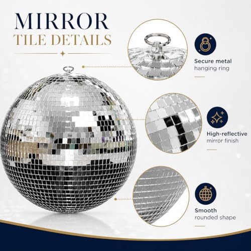 Youdepot 16-Inch Large Disco Ball Hanging Mirror Ball Decor - Image 3