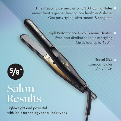 Olivia Garden Ceramic + Ion Pro Flat Iron - Dual Voltage, 11 Temps, 3D Floating Plates - Image 2