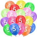 Ainiv 5th Birthday Balloons 18PCS, 12inch Numbers Printed Latex Balloons by Ainiv