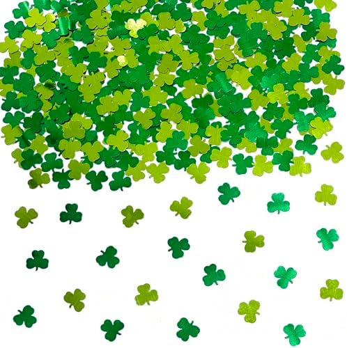 Shamrock Confetti St.Patrick's Day Lucky Clover Shamrock Shape Table Scatters Confetti for Irish Decorations St.Patrick's Day Party Sets by Unknown