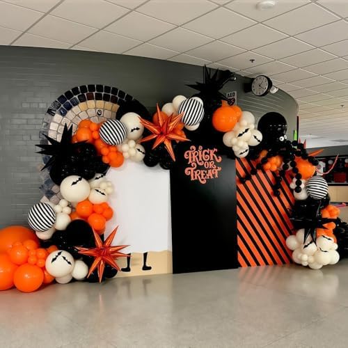 Black Orange White Halloween Balloon Arch Garland Kit for Party Decorations - Image 3