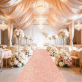 FUHSY Aisle Runners for Weddings Sequin Aisle Runner Rug 2FTx15FT Rose Gold Carpet Runner Wedding Runners Aisle Indoors Sparkle Wedding Aisle Runway Rug Outside Aisle Runner for Church Decoration by FUHSY