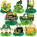 JULMELON 8 Pcs St Patricks Day Decorations Honeycomb Centerpieces for Table by JULMELON