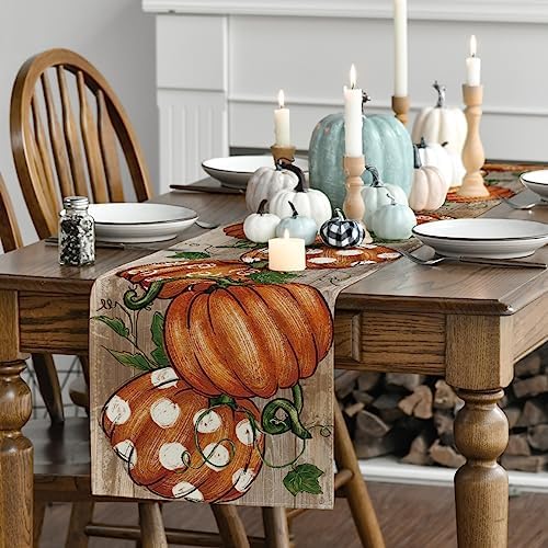Artoid Mode 210 GSM Fall Table Runner Home Party Decor 13x72 Inch - Image 3