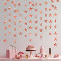 Rose Gold Shining Star Hanging Garland Rose Gold Hanging Sparkling Star Streamer Glitter Bunting Banner Twinkle Backdrop for Wedding Baby Shower Birthday Christmas Decorations 40 Feet by Eeatour