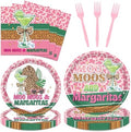 Moo Moos and Margaritas Party Decorations – 96 PCS Margarita Theme Disposable Plates Napkins and Forks Tableware, Cocktail Bachelorette Birthday Party Serves 24 by Pinglooko