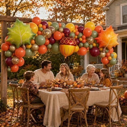 Fall Balloon Garland Arch Kit, Terracotta Burnt Orange Burgundy Balloons - Image 4