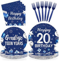 96Pcs 20th Birthday Party Decorations Serves 24 by Greencian