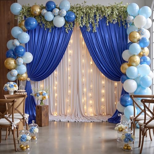 20x10ft Thick Royal Blue Glitter Backdrop Curtain Panels for Parties, Wrinkle Free Sequin Sparking Photo Backdrop Drapes, 4 Panels 5x10ft Shimmer Back Drop Cloth for Wedding Birthday Photography - Image 7