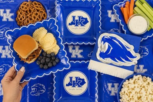 University of Kentucky Wildcats Table Cloth Plates Napkins Party 37 Pc - Image 2