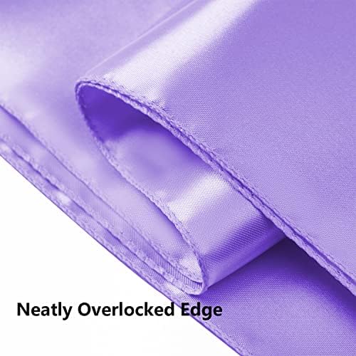 50 Pack Lavender Chair Sashes, Lavender Satin Sashes Ties for Chairs Covers, Light Purple Chair Bows for Party Wedding Birthday Banquet Decor - Image 4