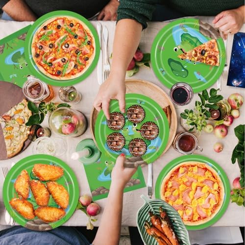 40Pcs Frog Party Decorations Disposable Green Birthday Paper Plate and Napkin for Summer Theme Party Supplies Frog Birthday Baby Shower Decoration - Image 5