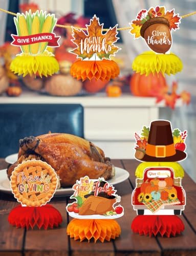 Thanksgiving Table Decorations, Fall Harvest Honeycomb Centerpieces - Image 7