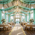 20ftx40ft Mint Green Ceiling Curtain for Wedding Parties by PartyVillage