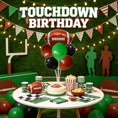 Football Party Decorations,4 Set Green Brown Black Balloon Stand - Image 2