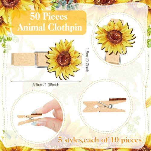 Patelai 321 Pcs Sunflower Baby Shower Decorations Games Supplies, 50 Guests - Image 3