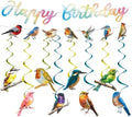 HummingBird Birthday Party Decorations - 10PCS Humming Bird Banners and Hanging Swirls Decor for Bird Theme Party Supplies by InIsaJace