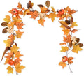 DearHouse Fall Maple Leaves, 6ft Artificial Autumn Foliage Thanksgiving Decor for Home, Wedding, Fireplace, Party, Christmas (Yellow&Brown) by DearHouse