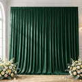 Hunter Green Backdrop Curtain - 20x10FT Back Drop Curtains for Parties Wrinkle-Free Soft Polyester Backdrop Wedding Decoration Photoground Backdrop Stain-Resistant for Back Drop Stand, 4 Panels by HAEFOOPartyDecorations