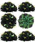 BLOSMON Black Rose Artificial Flower Balls for Wedding Centerpieces, 6 Pcs by Blosmon