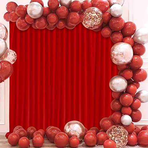 Red Backdrop Curtains 10ftx10ft Christmas Polyester Photo Drapes - Image 3