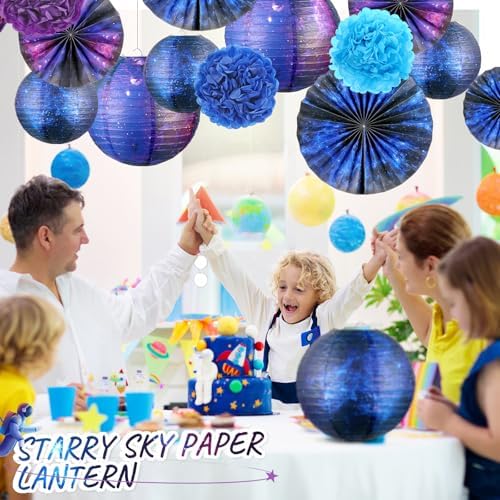Hortsun 16 Pcs 12 Inches ,6 Inches Galaxy Party Decorations Galaxy - Image 5