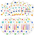 Birthday Plates & Napkins, Colorful Dots, 7 Inch, 50PCS by Unknown