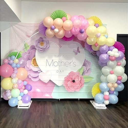 Pastel Rainbow Balloons, 60Pcs Colorful Macaron Pink Orange Yellow Green Blue Purple Balloons Birthday Decor, 12 Inch Multicolor Assorted Colors Latex Balloon for Wedding Baby Shower Party Decorations - Image 5