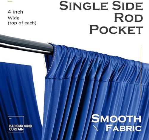 10ftx40ft Royal Blue Ceiling Curtain for Wedding Parties - Image 5