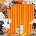 Orange Backdrop Curtains 20ftx8ft Halloween Polyester Photo Drapes by SoarDream
