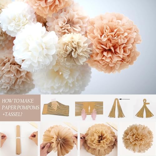 Beige Baby Shower Decorations Set for Neutral Gender Reveal Party - Image 6