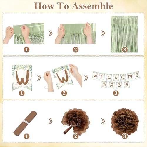 Woodland Animals Baby Shower Decorations Neutral Gender Reveal Supplies - Image 4