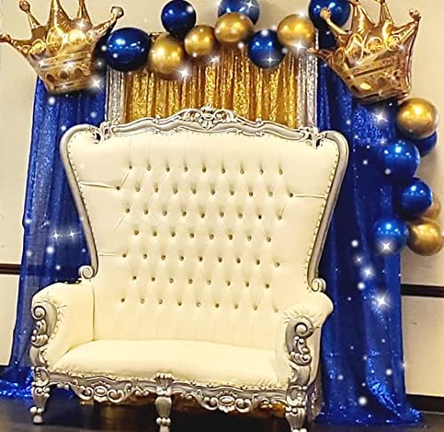 Poise3EHome 2Pcs 2Ft x 8Ft Navy Blue Sequin Backdrop Curtain,Navy Blue Glitter Photography Background for Independence Day,Memorial Day,Labor Day,Veterans Day - Image 7
